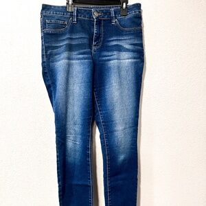 Royalty Skinny Jeans Medium Blue Wash Stretch High Waist Women's 10 EUC